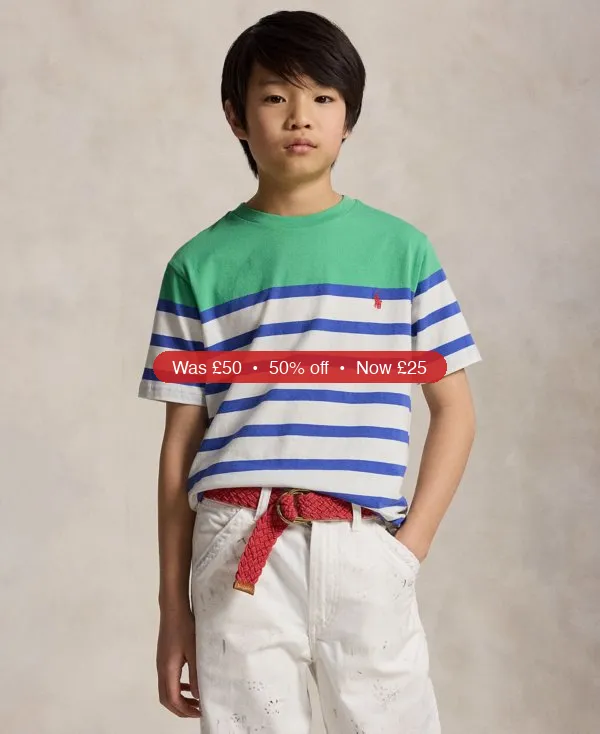 Polo Ralph Lauren Boys’ 8-20 Crewneck T-Shirt – 50% Off