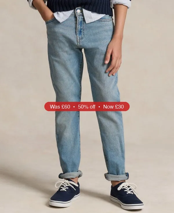 Polo Ralph Lauren Boys’ 8-20 Sullivan Slim Stretch Jean – 50% Off