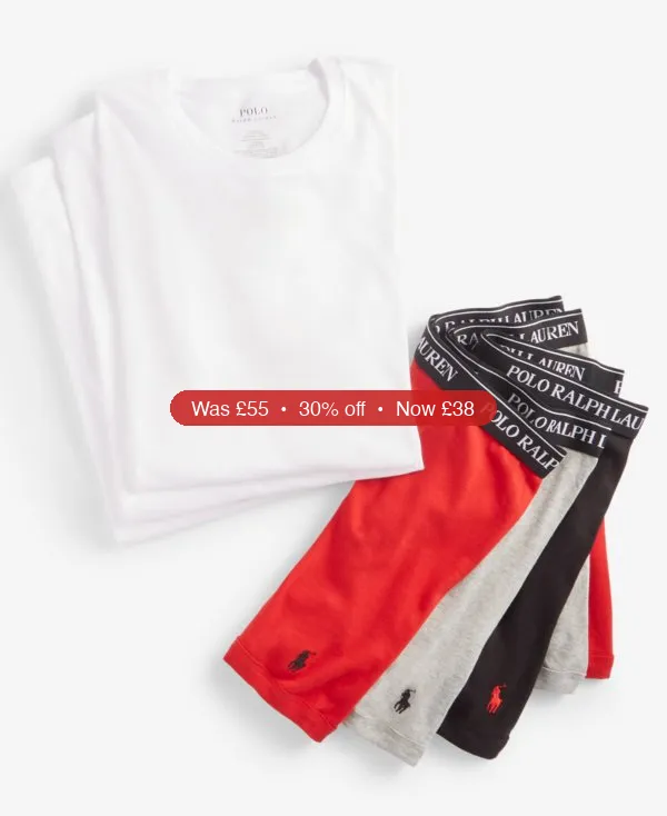 Polo Ralph Lauren Men’s 3-Pack Classic Cotton Boxer Briefs – 30% Off