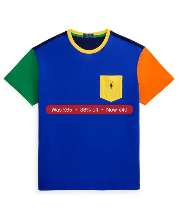 Polo Ralph Lauren Men’s Classic-Fit Jersey Pocket T-Shirt – 38% Off