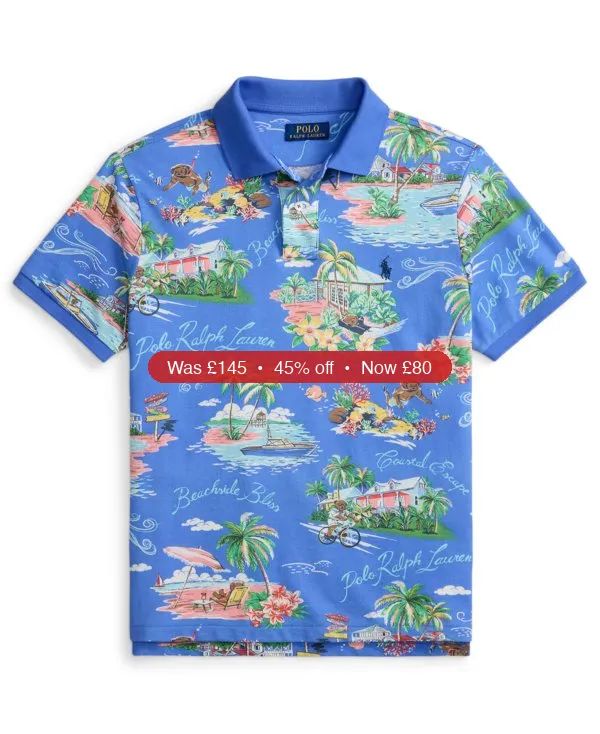 Polo Ralph Lauren Men’s Classic-Fit Tropical-Print Polo Shirt – 45% Off