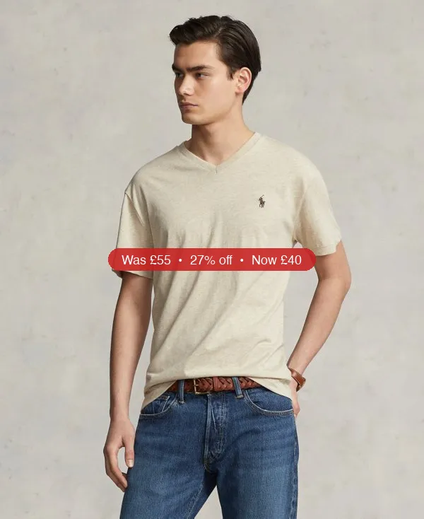 Polo Ralph Lauren Men’s Classic-Fit V-Neck T-Shirt – 27% Off