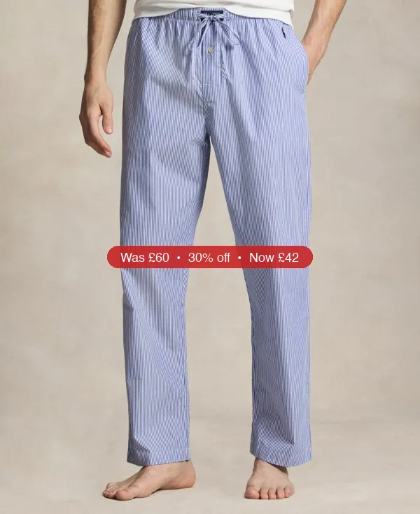 Polo Ralph Lauren Men’s Classic Striped Pattern Pajama Pants – 30% Off