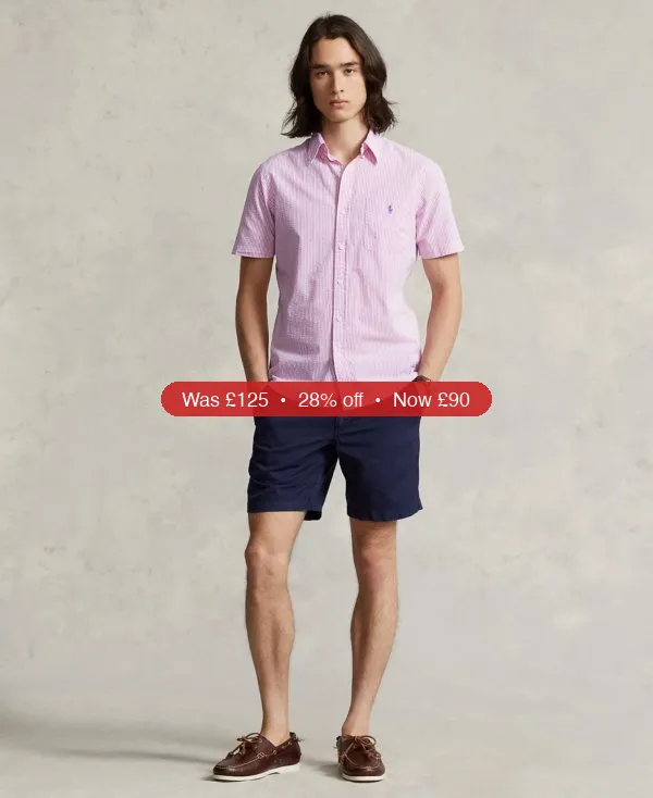 Polo Ralph Lauren Men’s RL Prepster Classic-Fit Seersucker Shirt – 28% Off