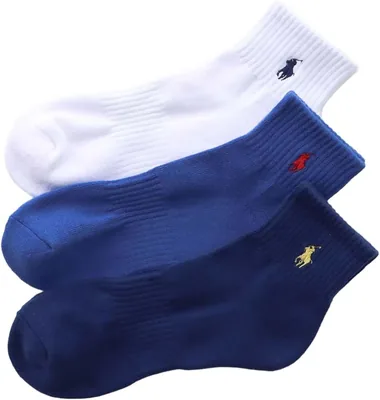 Polo Ralph Lauren Socks Set of 3 Foot Pile Arch Support Multicolored Best Deal