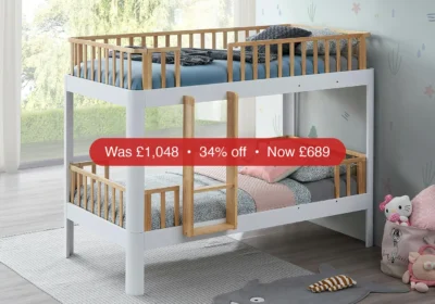Poppy Bunk Bed | White - 34% Off in Ireland