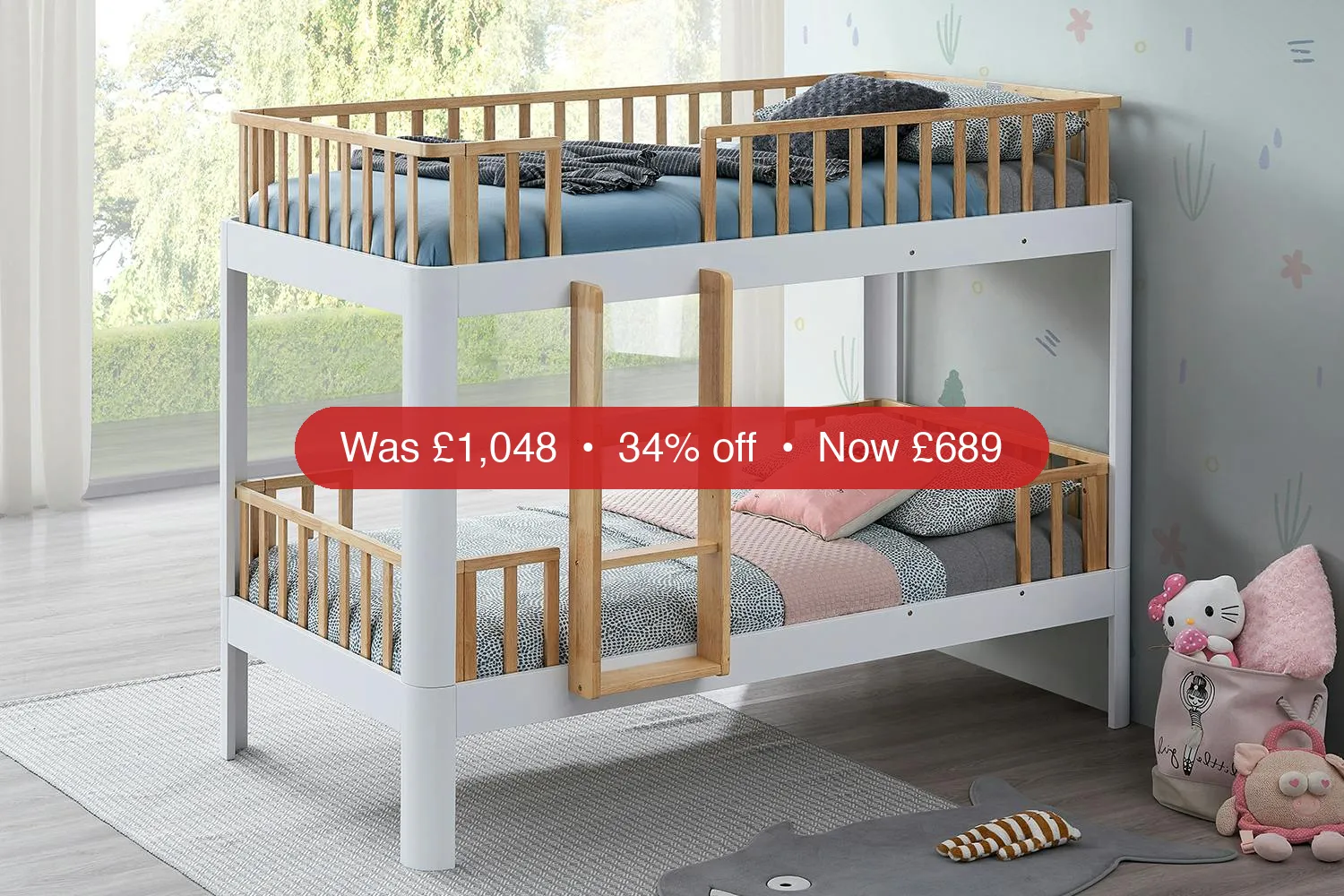 Poppy Bunk Bed | White – 34% Off