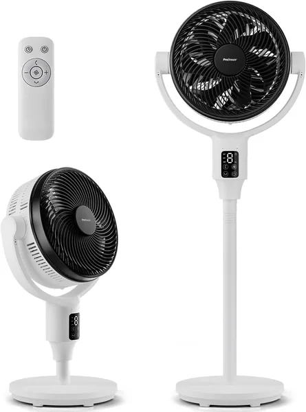 Pro Breeze Airflo 111cm Hybride Staande Ventilator – 29dB Ultra Stil, LED-scherm, Afstandsbediening, 2 Ventilatiemodi | Beste Deal