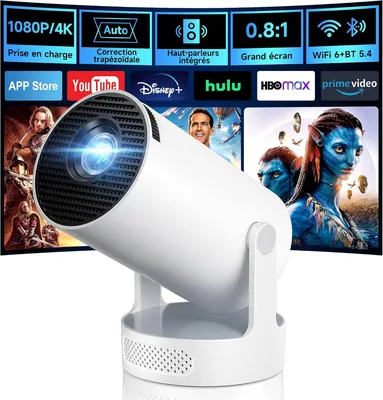 Projecteur Philoent avec WiFi 6 et BT 5.4, 2026 Version Améliorée, Projecteur Rétro compatible 4K – 53% de Réduction