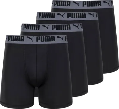PUMA Men’s 4 Pack Active Stretch Boxer Briefs Best Deal