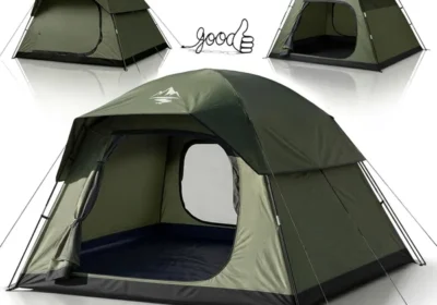 Purebox Zelt 3-4 Personen Campingzelt - Zelt mit 2 Türen & Regenschutz, Portabel, Wasserdicht & Winddicht Familienzelt mit Mesh in Greece