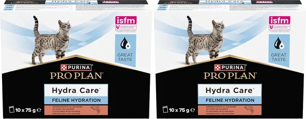 Purina Pro Plan Hydracare Nourriture Complémentaire pour Chat Adulte afin de Rester Hydraté Saumon, 10 x 75 g (Pack de 2) – 49% de Réduction