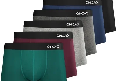 QINCAO - Boxer Shorts Uomo, 6 Pezzi, Senza Etichette, Cotone, Taglie S-4XL in Italy