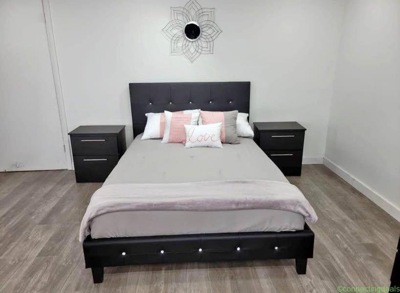 Queen Black Bedroom Set no mattress