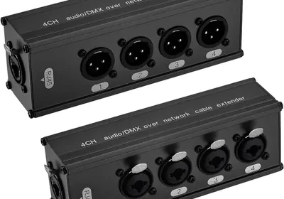 Rebower 1 par de cables XLR de red múltiple de 4 canales y 3 pines, extensor Ethernet XLR sobre RJ45, compatible con Cat5/Cat in Mexico