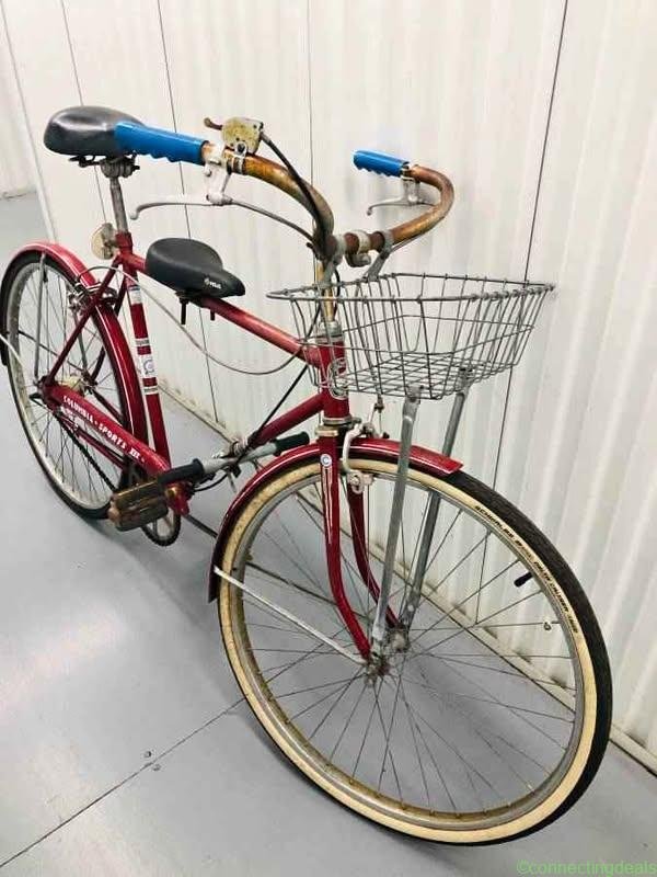 Red Columbia Bike Sport III 3 Speed Bicycle with