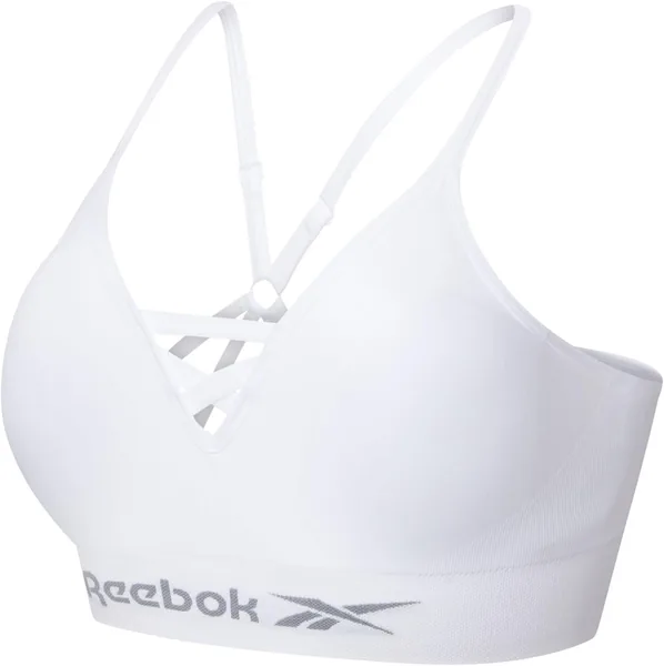 Reebok Damski bezszwowy biustonosz Maryna biały podstawowy top, biały, M – Najlepszy Ceny