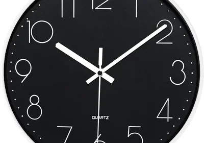 Reloj de Pared Cuarzo Silencioso Moderno, 12 Pulgadas, Redondo, Decorativo Sin Tictac in Mexico