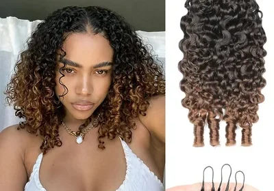 Renyarch Feather Crochet - Cheveux humains bouclés naturels pour femmes noires, 2 paquets de 50g in France