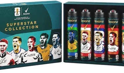 Rexona FIFA World Cup 2026™ Superstar Collection Geschenkset, Antitranspirant-Deodorant-Spray für Männer, 72h Schutz in Norway