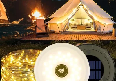RISEMART Camping-Feierlichkeiten, Rollbar, 10 m, Campinglampe mit Solarladung, wasserdicht, tragbare Roll-Up-Feierlichkeiten, O in Slovenia