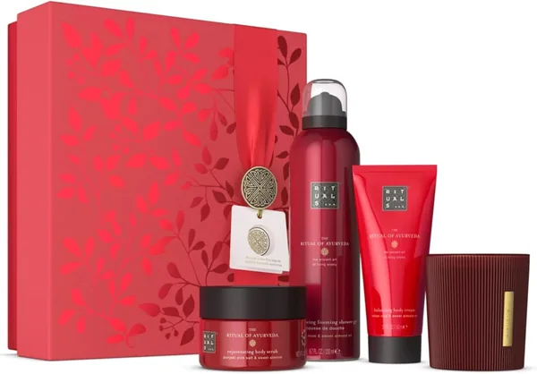 Rituali The Ritual of Ayurveda Set Donna Regalo Medio – Rosa Indiana e Olio di Mandorle Dolci Enriccato per la Cura del Corpo