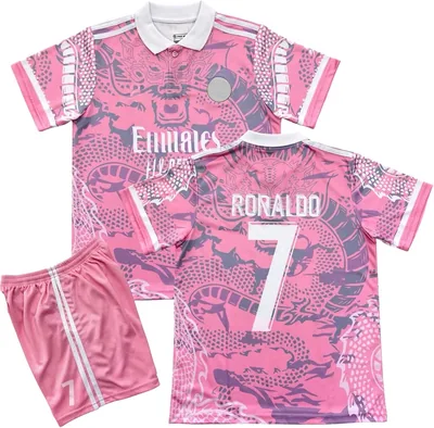 RM Madrid RO’NALDO Dragon Jersey Set – Pink No 7 (Best Deal)