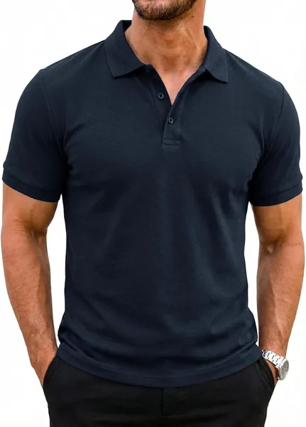 Runcati Herren Polo-shirt met korte mouwen – Zomer tennis T-shirt voor mannen – Basis regelrecht polo shirt