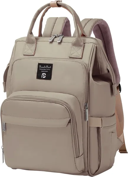 Sac de changement pour bébé Pomelo Best, grand volume, imperméable, sac à dos Macaron – Mat de changement inclus