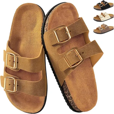 Sandalias Casuales para Mujer, Sandalias Hombre con Plantilla de Corcho y Suela Antiderrapante – EVA Pantuflas Uni