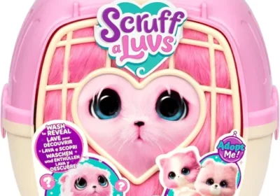 Scruffaluvs Pequeños Mascotas Vivas Scruff Mascota Rosa - Sorpresa Peluche, 19 cm - Descubre 1 de 3 Mascotas Rescatadas: Perrito o Conejo in Spain