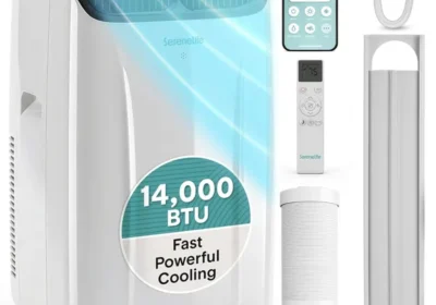 SereneLife Portable Air Conditioner 14000 BTU - Silence 3 en 1 Climatiseur Mobile avec Wi-Fi, Déshumidificateur, Ventilation, Rém in France