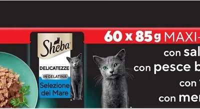 Free ad: Sheba Delizie in Gelato: Tonno, Salmone, Pesce Bianco e Cod, Cibo Umido Completo per Gatti Adulti, 60 x 85g in Italy. Sheba Delizie in Gelato: Tonno, Salmone, Pesce Bianco e Cod, Cibo Umido Completo per Gatti Adulti, 60 x 85g in Italy
