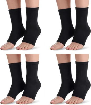 Shyyween Cotton Eczema Socks Moisturizing Open Toe Heel Socks for Hydrating Therapy