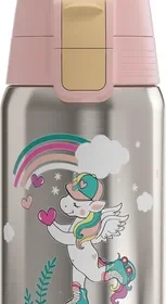 SIGG Kinder Wasserflasche Uni Skate aus Edelstahl, geeignet für Kohlensäuregetränke, leckagesicher, leicht und BPA-frei in Germany