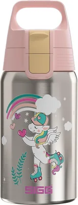 SIGG Kinder Wasserflasche Uni Skate aus Edelstahl, geeignet für Kohlensäuregetränke, leckagesicher, leicht und BPA-frei