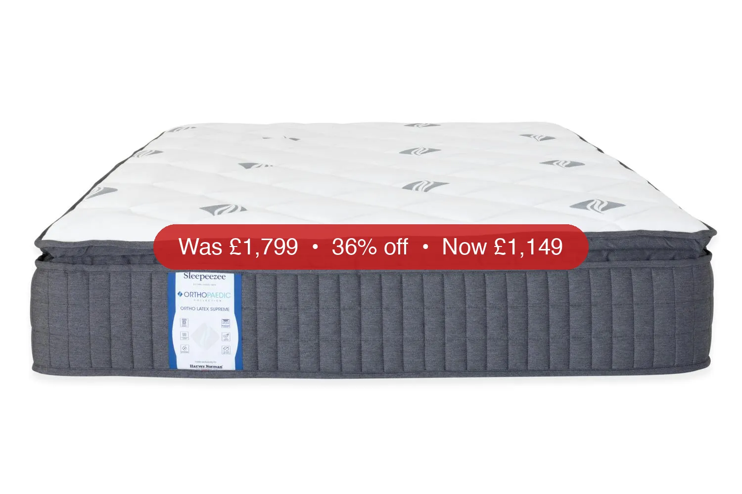 Sleepeezee | Ortho Latex Supreme Motion Mattress | Double | 4ft6 – 36% Off