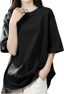 SLEEPSINERO レディース 短袖Tシャツ、ボディカバー、ルーズシルエット、クルーネック、春夏用