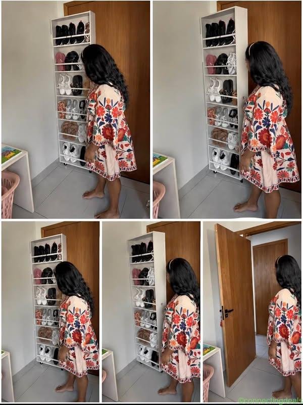 Slim shoe rack
