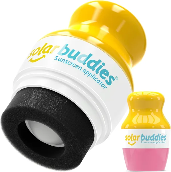 Solar Buddies Sonnencreme-Aufteilgerät – Pink – Refillable Roll-on Applikator für Sonnencreme & Lotion, Kindersicheres Design
