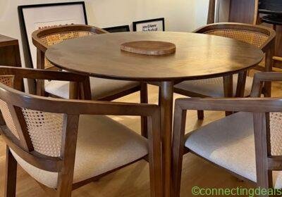 Solid oak dining table in Brisbane