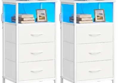 Free ad: SONGMICS BELLAH Collection LGS203W102 : Table de chevet avec éclairage LED réglable, 1 étagère et 3 tiroirs - Cloud Blanc - Meilleure Affaire in France. SONGMICS BELLAH Collection LGS203W102 : Table de chevet avec éclairage LED réglable, 1 étagère et 3 tiroirs - Cloud Blanc - Meilleure Affaire in France
