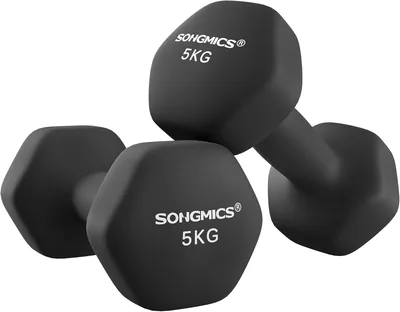 SONGMICS Hantelsatz mit 2 Hexagon- Neoprenüberzug für Krafttraining Workout Fitness Training Heimgebrauch – 19% Rabatt