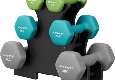 Free ad: SONGMICS Juego de Mancuernas Antideslizantes con Soporte, 3x 9/12 kg - Ahorra un 10% in Mexico. SONGMICS Juego de Mancuernas Antideslizantes con Soporte, 3x 9/12 kg - Ahorra un 10% in Mexico