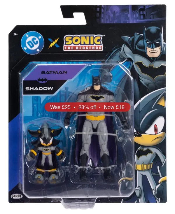 Sonic The Hedgehog Shadow and Batman Action Figures – 28% Off