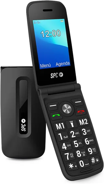 SPC Titan – Fundas para Teléfono Móvil para Mayores, Botones y Teclas Grandes, Fácil de Usar, Campana de Puerta 100dB, Configuración Remota, Campana y Accesorio