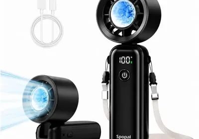 Spopal 5000mAh Ventilador Portátil Recargable con Enfriador, 100 Velocidades | Autonomía de 15 Horas, Vientos Fuertes de 10 m/s - Ahorra un 13% in Mexico