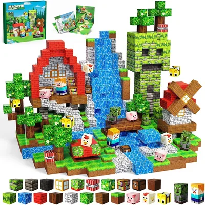 SSAWER Montessori Magnetische Bausteine – 100 Teile Bauspielzeug für Kinder Kreatives Lernen – 40% Rabatt