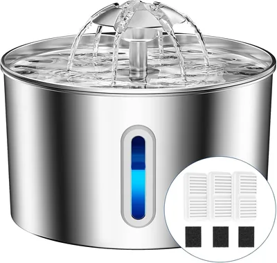 Stålfritt katfontän med 2,2L, tyst och enkelt att installera – Best Deal