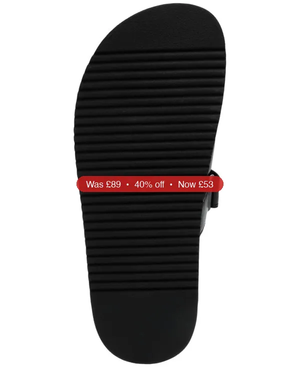 Steve Madden Women’s Mayven Footbed Slide Sandals – 40% Off